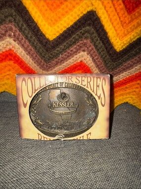 Vintage 1993 Kessler American Whiskey Belt Buckle - The Spirit of California